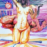 The awakening (a metamorphosis) painting