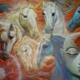 THE POWER, Acrylic on Canvas horses painting
